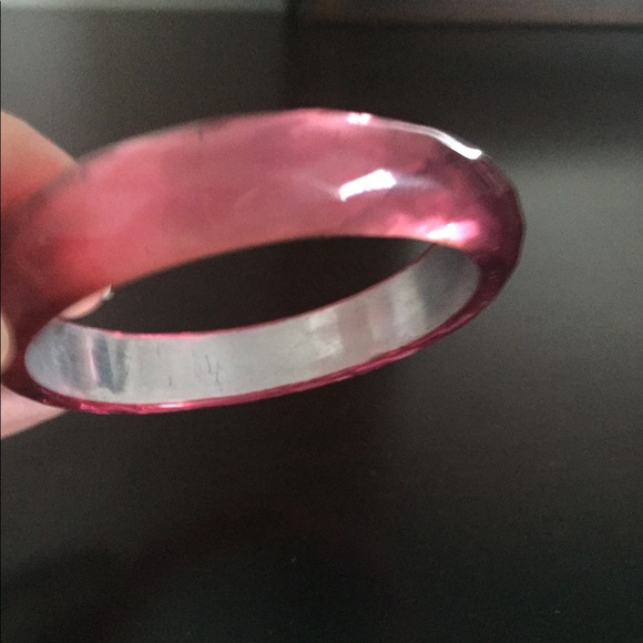 Pink Acrylic Bangle - Picture 2 of 9
